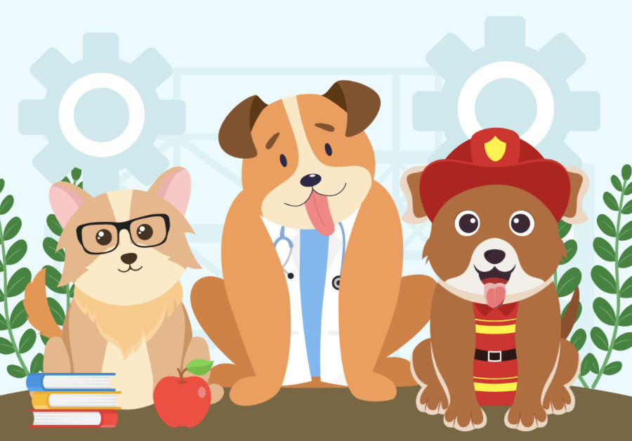 Happy Labor Day Hounds Illustration